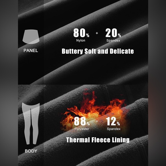 Poshdivah Fleece Lined Maternity Leggings - Picture 2 of 6